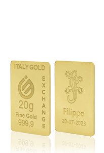 Lingotto Oro 24Kt da 20 gr. Salamandra portafortuna  - Idea Regalo Portafortuna - IGE Gold